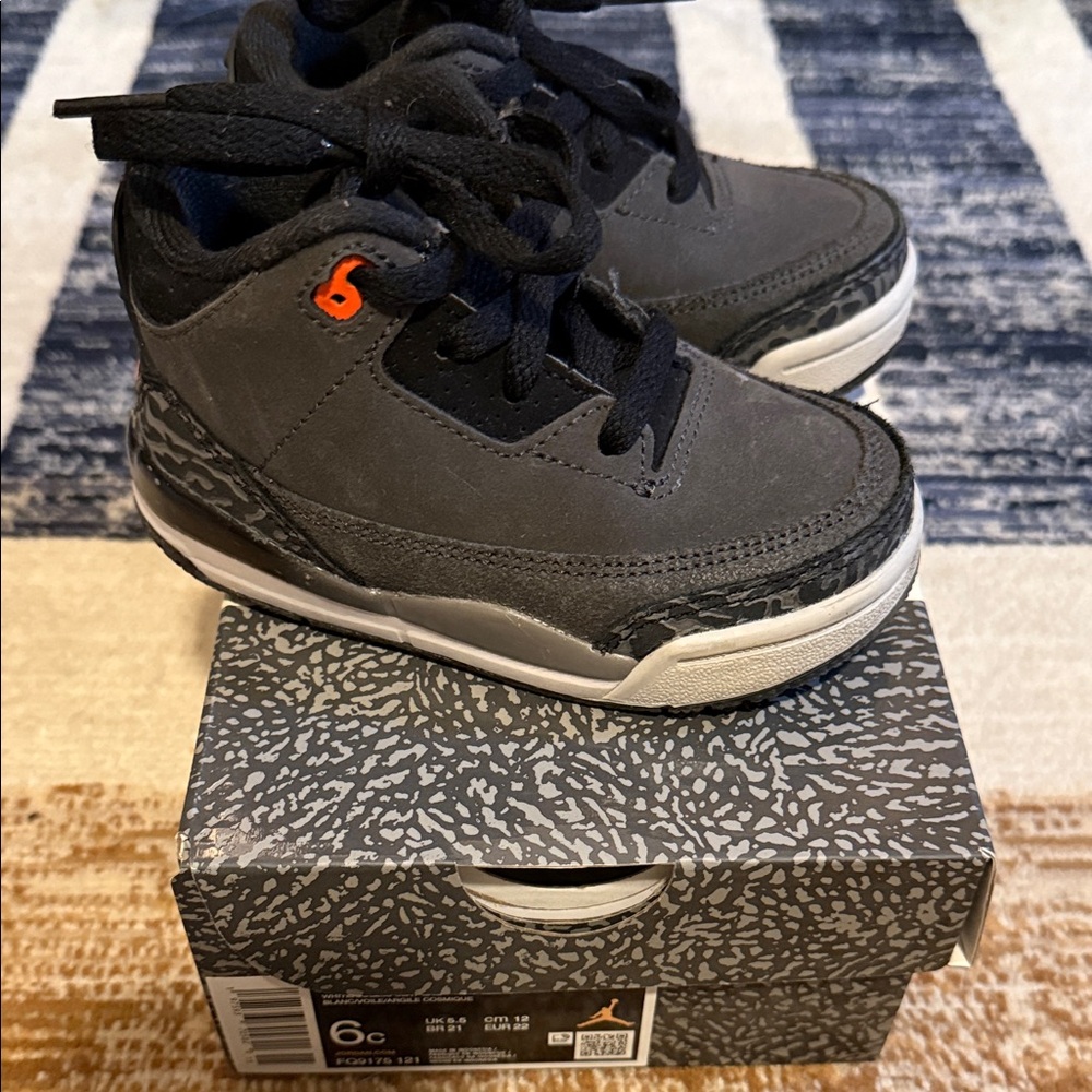 Jordan Kids Charcoal and Black Sneakers